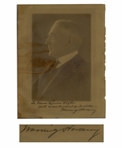 Warren Harding Large Signed Photo Measuring 9 x 11.75